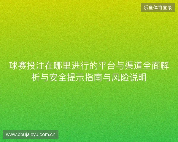 球赛投注在哪里进行的平台与渠道全面解析与安全提示指南与风险说明